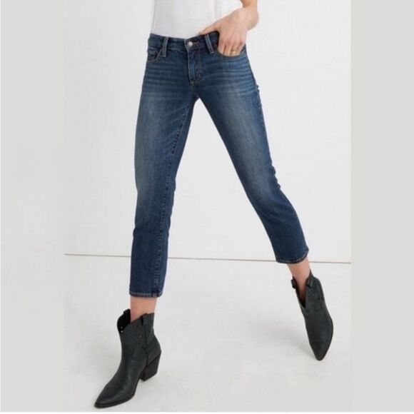 Lucky Brand Zoe Straight Crop Denim Blue Jeans Size 8 - Picture 1 of 7